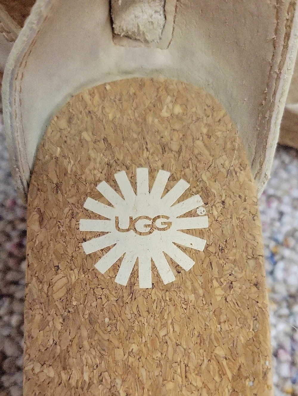 Ugg Yarrow Women's Cream Silk Tie-Strap Espadrille Wedge Sandals Sz 6.5 Summer